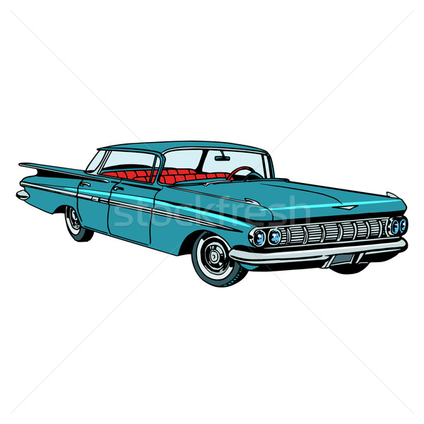 Retro green car classic abstract model Stock photo © studiostoks