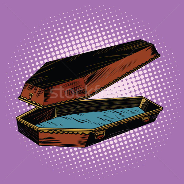 antique wooden coffin is open Stock photo © studiostoks