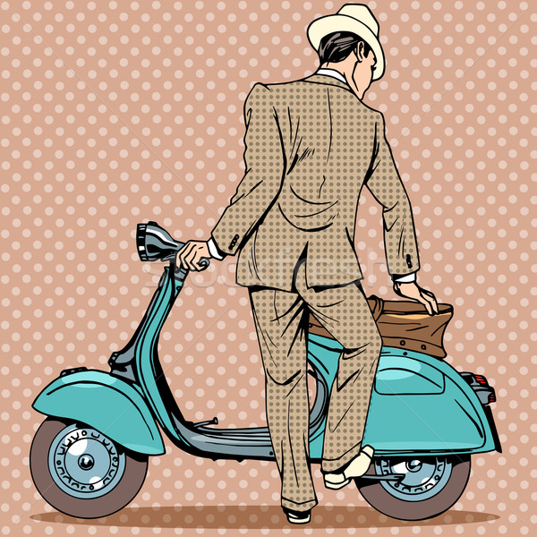The man gets a scooter Stock photo © studiostoks