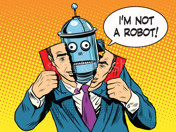 人工智能 機器人 人的 波普藝術 復古風格 科學 商業照片 © studiostoks