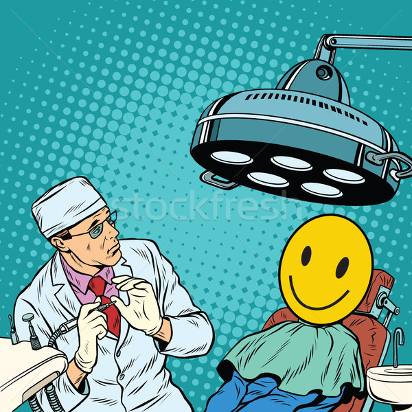 Dentist afraid happy faces Stock photo © studiostoks