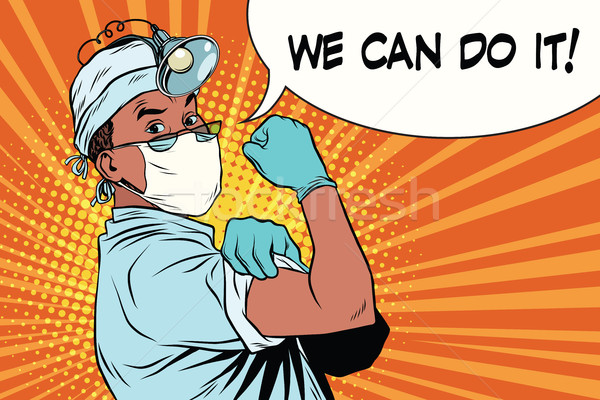 we can do it doctor African American Stock photo © studiostoks