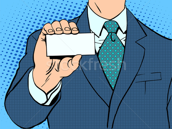 Businessman and business card Stock photo © studiostoks