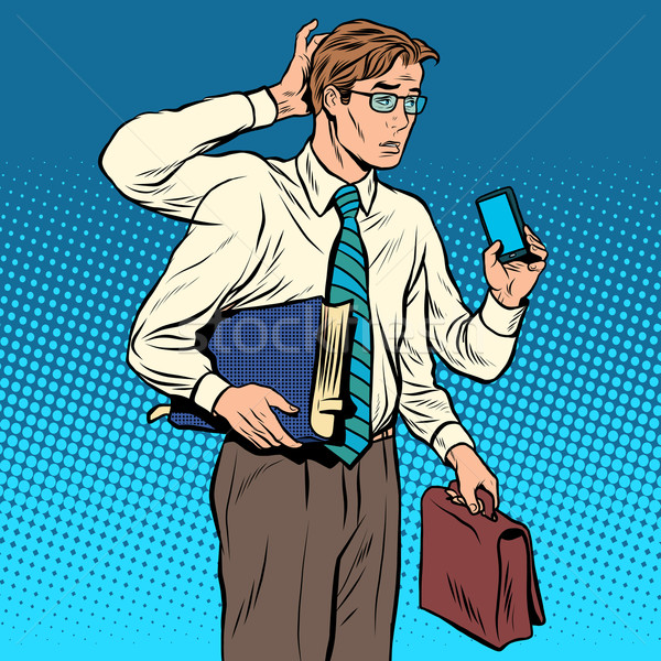 Business concept a lot of cases the multi-armed businessman Stock photo © studiostoks