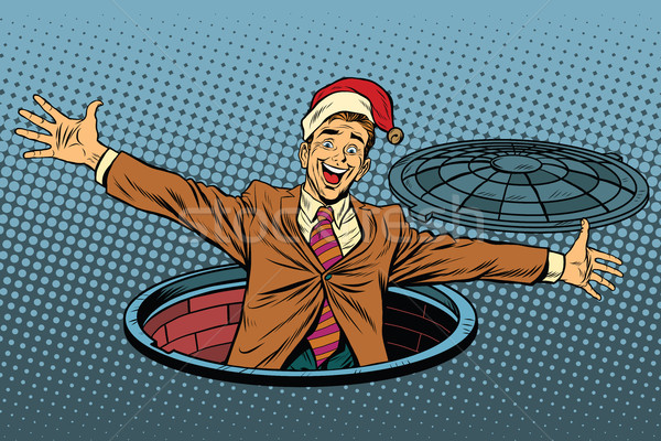 Hello businessman Christmas surprise Stock photo © studiostoks