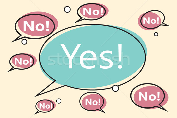 no yes comic bubble Stock photo © studiostoks