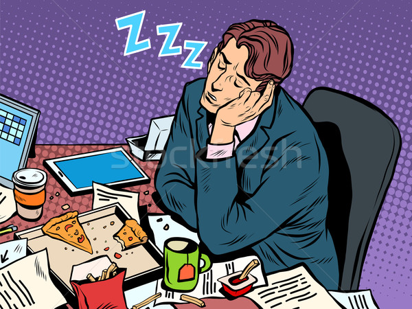 Man businessman sleeping on the job Stock photo © studiostoks