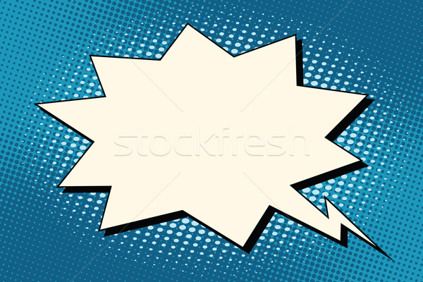 Stock photo: Explosion comics bubble on blue background