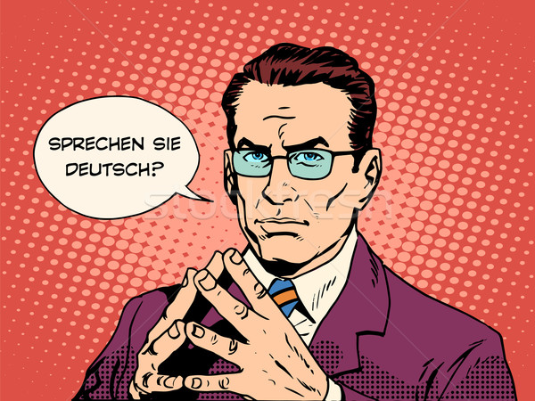 Stock photo: Do you speak German interpreter language courses