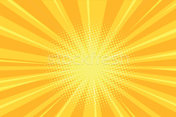 黄色 日光 コミック レトロな ポップアート 太陽 ストックフォト © studiostoks