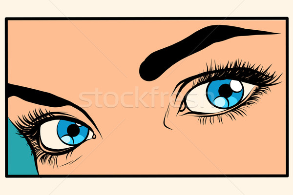 Beautiful blue eyes girl Stock photo © studiostoks