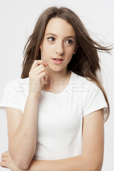 expression of a real young girl Stock photo © Studiotrebuchet