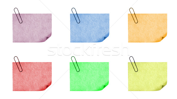 Stock photo: isolated blank postit paper on withe background