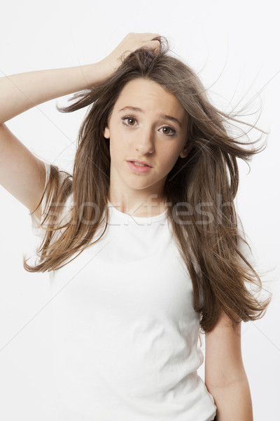 expression of a real young girl Stock photo © Studiotrebuchet