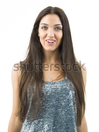 real happy young woman Stock photo © Studiotrebuchet