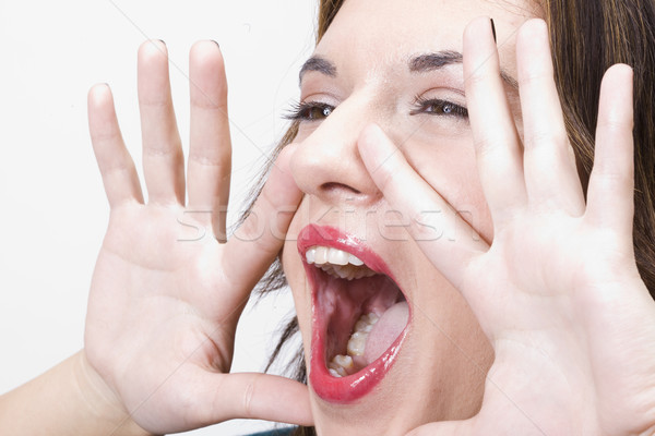 girl shouting Stock photo © Studiotrebuchet