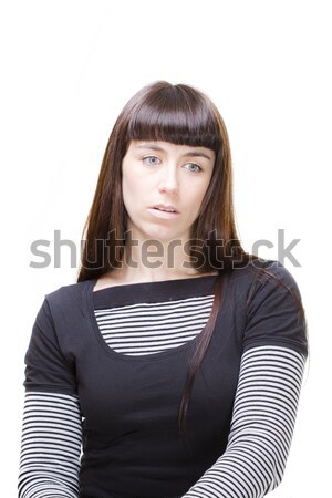 Vrouw uitdrukkingen mooie jonge vrouw Stockfoto © Studiotrebuchet