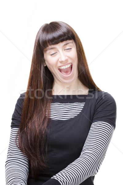 Vrouw uitdrukkingen mooie jonge vrouw Stockfoto © Studiotrebuchet