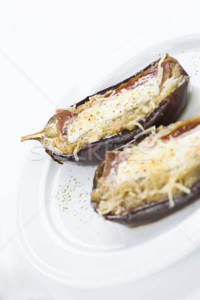 filled eggplant vegetal food Stock photo © Studiotrebuchet