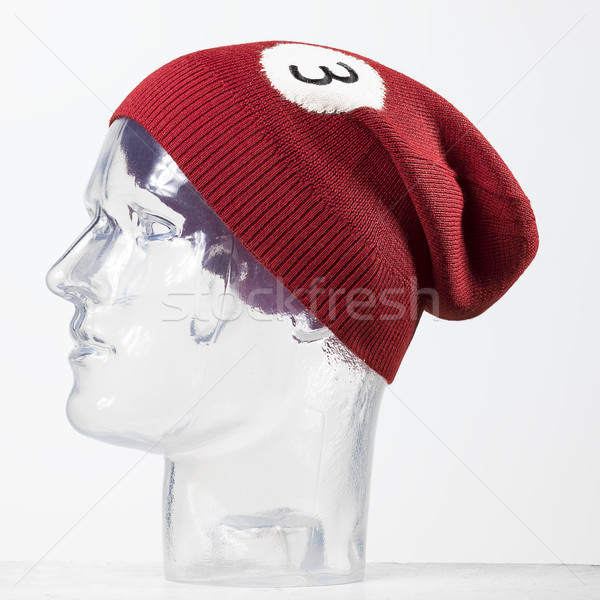 red woolen handmade cap basketball ball alike Stock photo © Studiotrebuchet