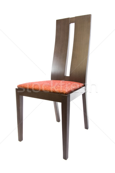 Geïsoleerd stoel meubels elegante houten stoel Rood Stockfoto © Studiotrebuchet