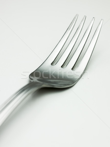 Zilver artistiek manier tabel vork staal Stockfoto © Studiotrebuchet