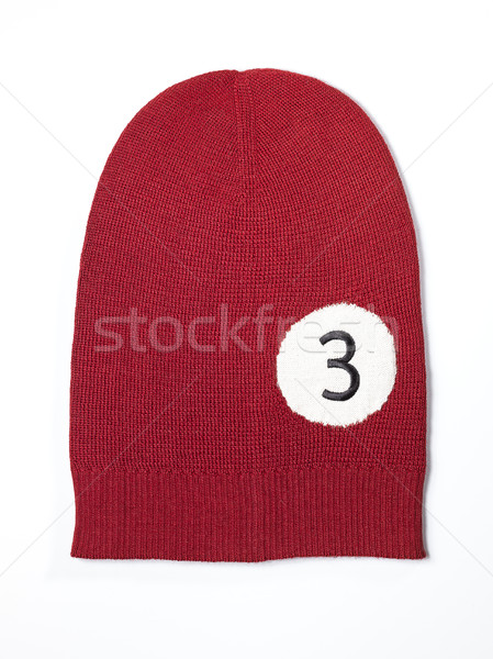 red woolen handmade cap basketball ball alike Stock photo © Studiotrebuchet