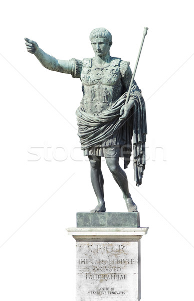 Keizer standbeeld Romeinse geïsoleerd witte museum Stockfoto © Studiotrebuchet
