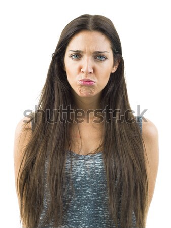 angry young woman Stock photo © Studiotrebuchet