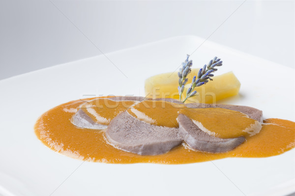 Rundvlees tong spaans traditioneel keuken wijn Stockfoto © Studiotrebuchet