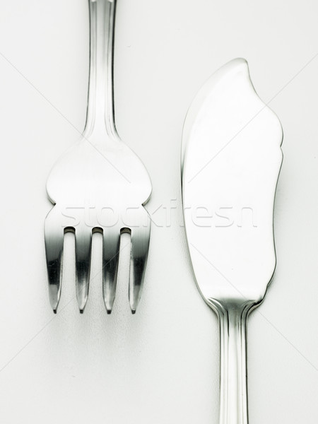 Ezüst művészi út kés villa acél Stock fotó © Studiotrebuchet