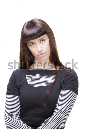 Vrouw uitdrukkingen mooie jonge vrouw Stockfoto © Studiotrebuchet