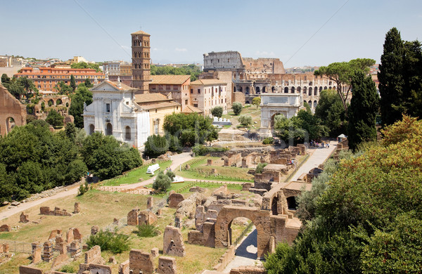 roman forum ruins Stock photo © Studiotrebuchet