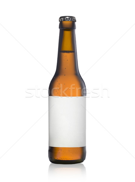 Botella cerveza etiqueta espacio de la copia delicioso Foto stock © Studiotrebuchet