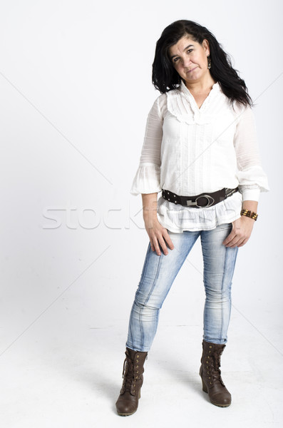 Senior vrouw vrouwelijke grootmoeder gezonde elegante Stockfoto © Studiotrebuchet