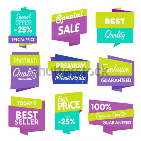 Sale stickers isolated on white background Stock photo © studioworkstock