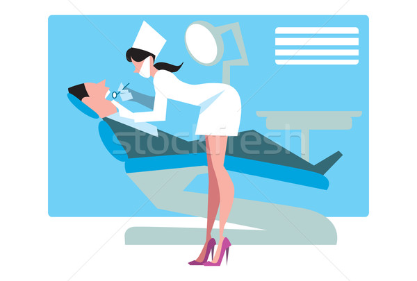 歯科 オフィス 女性 歯科 ストックフォト © studioworkstock