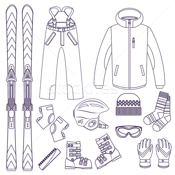 Skiing. Extreme winter sports. Stock photo © studioworkstock