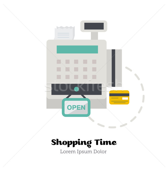 Credit cards accepted. Vector Illustration. Stock photo © studioworkstock