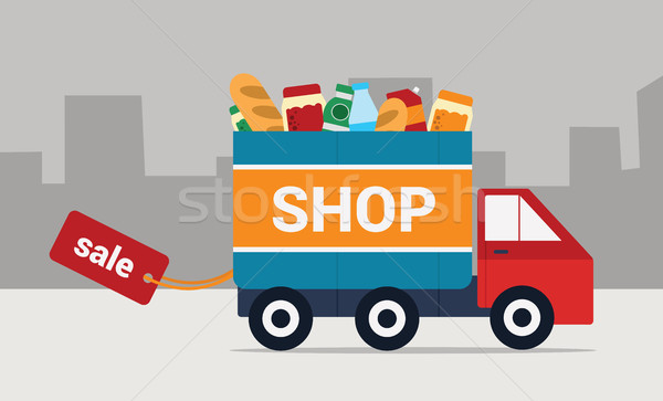 торговых время икона доставки товары магазине Сток-фото © studioworkstock