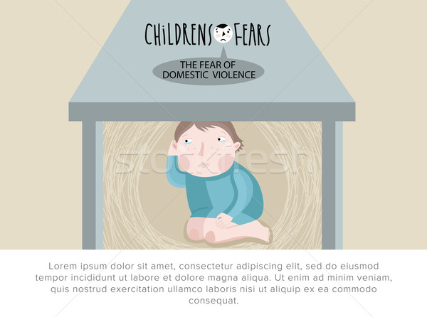 Children's fears. Vector illustration. Stock photo © studioworkstock