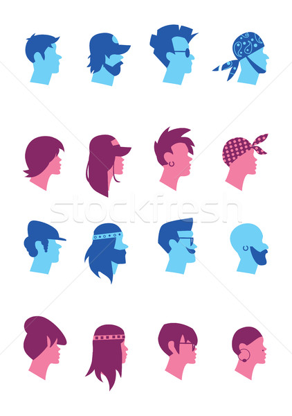 Vetores de Perfil Ícone Feminino Emoção Avatar Mulher Dos Desenhos Animados  Retrato Rosto Triste e mais imagens de Abstrato - iStock