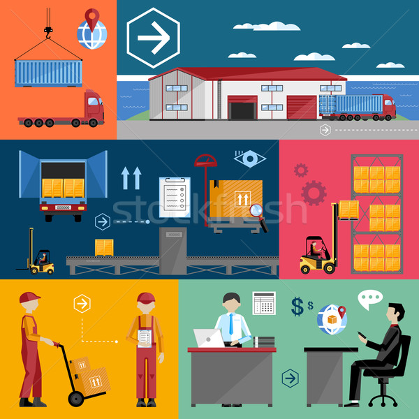 Warehousing and logistics processes. Stock photo © studioworkstock