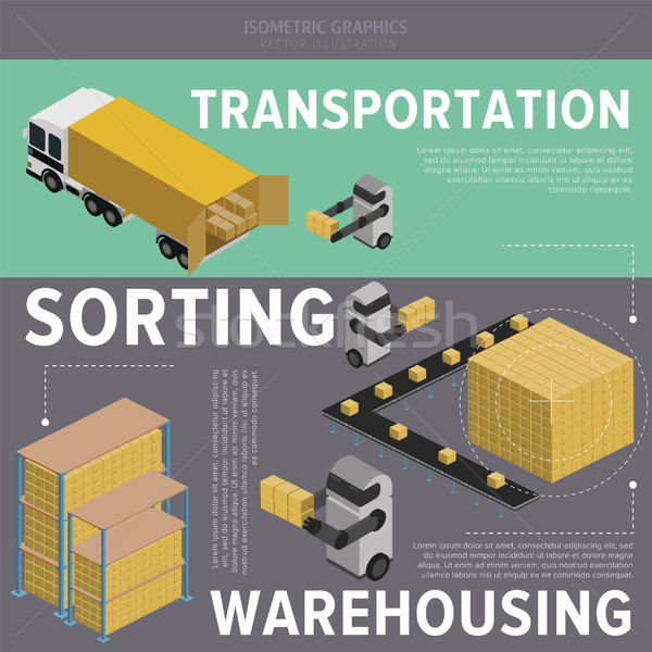 Warehousing process. Vector infographics. Stock photo © studioworkstock
