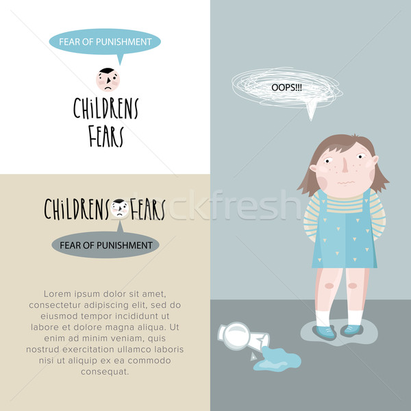 Children's fears. Vector illustration. Stock photo © studioworkstock