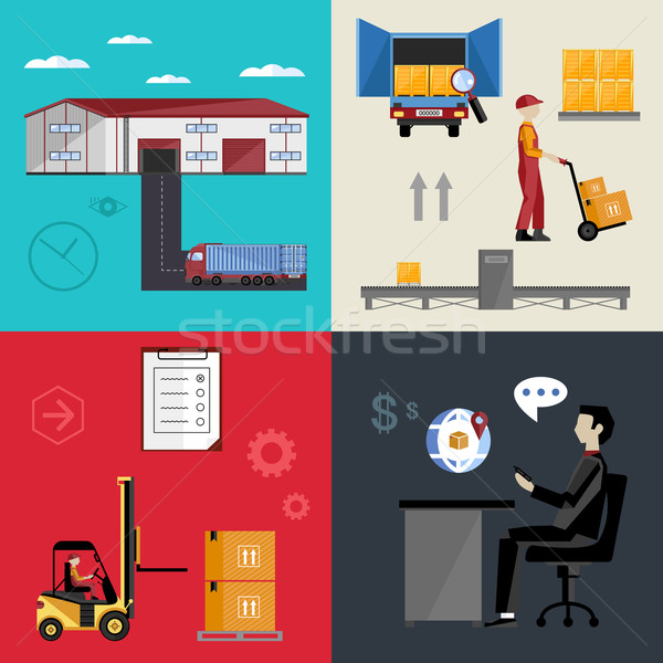 Warehousing and logistics processes. Stock photo © studioworkstock