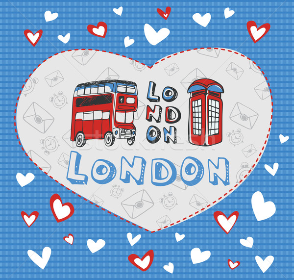 Postcard on the theme of London. Stock photo © studioworkstock