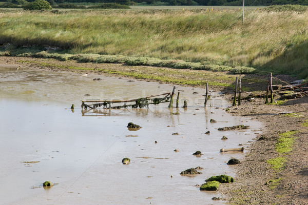 Marée faible exposé boue Photo stock © suerob