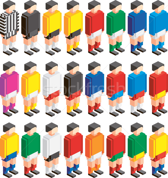 Simple Isometric Players Stock photo © Suljo