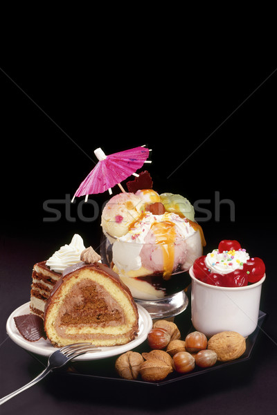 Cakes and ice-cream Stock photo © Suljo